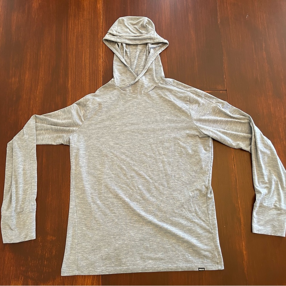 REI Mens Gray Sahara Shade Hooded Sun-Shirt UPF50+